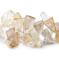 12x11-20x9mm Rutilated Quartz Faceted Multiple Shapes 8 inch 54 Beads AA