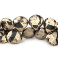 12x12mm Pyrite faceted heart beads 8 inch 39 pieces