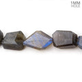 12x6-15x8mm Labradorite Faceted Nugget Beads 16 inch 30 pieces 1mm Hole
