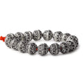 12x6mm Antiqued Sterling Silver Plated Sterling Silver Plated Copper Bead Cap 8 inch 34 beads