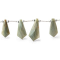 12x7-21x10mm Cat's Eye Quartz Faceted Shield Beads 8 inch 15 pieces