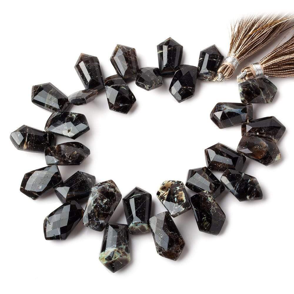 12x8-17x10mm Rapid City Jasper top drilled Faceted Shield beads 8 inch 28 pieces AAA