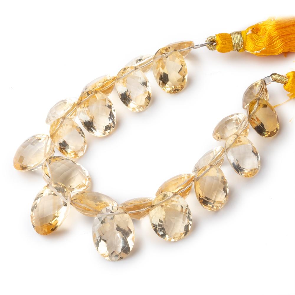 12x8-17x11mm Citrine Pavilion Faceted Oval Beads 6 inch 22 pieces AAA