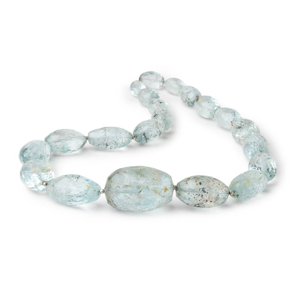12x8-30x20mm Aquamarine Faceted Nugget Beads 18 inch 21 pieces AA