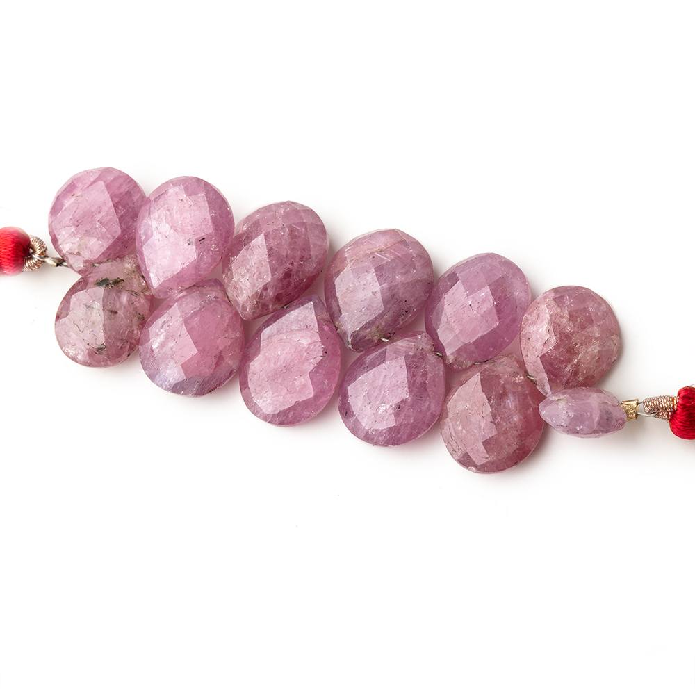 12x9-15x11mm Ruby Faceted Pear Beads 2.5 inch 12 pieces AA Grade
