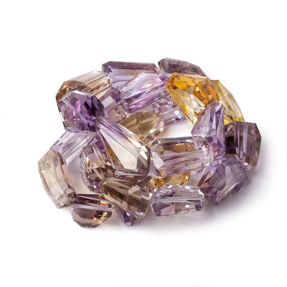 12x9-24x12mm Ametrine Faceted Nugget Beads 16 inch 25 pieces AAA
