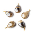 12x9mm Vermeil Wire Wrapped Schalenblende Plain Pear 1 Focal Pendant
