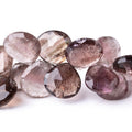 13-18mm Moss Amethyst Faceted Heart Beads 9 inch 36 pieces