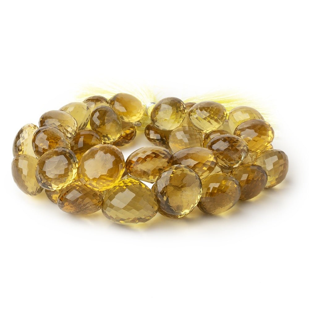 13-19.5mm Honey Quartz Faceted Candy Kiss Beads 8 inch 40 pieces AAA