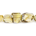 13-30mm Lemon Quartz Faceted Nugget Beads 16 inch 25 pieces