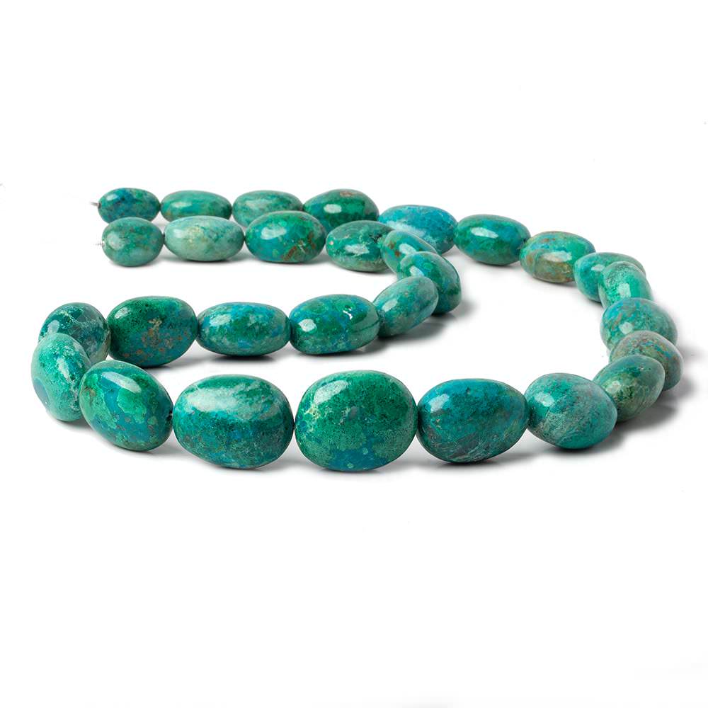 13.5x11.5x8-22x18x12mm Chrysocolla plain nugget beads 21 inches 29 pieces AA