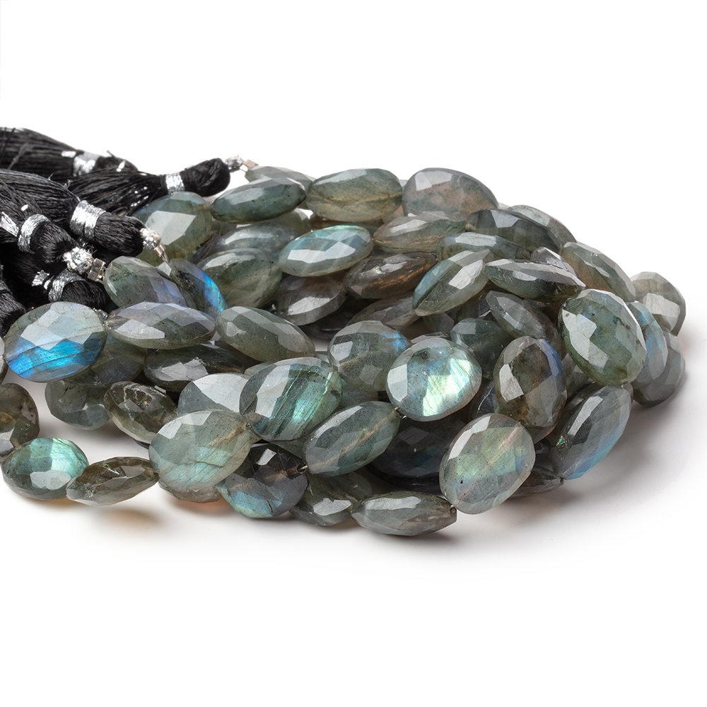 13x10-14x11mm Labradorite Faceted Nuggets 7.5 inch 13 Beads