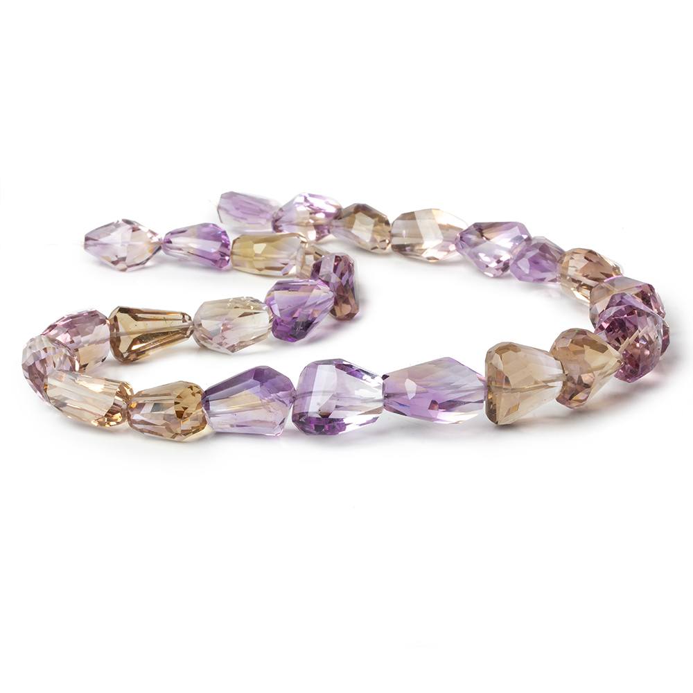 13x11-18x11mm Ametrine straight drilled faceted nuggets 15 inch 27 beads AA