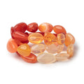 13x11-21x9mm Mexican Fire Opal Plain Nuggets 17 inch 29 Beads