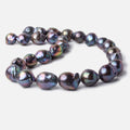 13x12-19x14mm Peacock Ultra Baroque Freshwater Pearls 15.5 inch 27 pcs