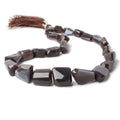 13x12-20x14mm Chocolate Moonstone faceted nugget beads 16 inch 24 pieces AAA