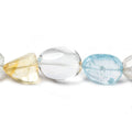 13x13-21x13mm Multi-Gemstone plain nugget beads 16 inch 23 pieces A