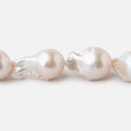 13x18-13x23mm White Ultra Baroque Freshwater Pearls 16.5 inch 21 pieces AA