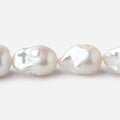 13x18-15x22mm White Ultra Baroque Freshwater Pearls 16 inch 20 pieces AA