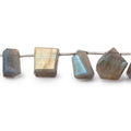 13x6-13x11mm Labradorite Top Drill Faceted Nuggets 7.5 inch 16 Beads