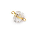 13x6-15x7mm Vermeil Bezel Himalayan Quartz Double Terminated Crystal 1 piece