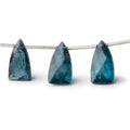 14-15mm Teal Moss Kyanite Pavilion Faceted Triangle Beads 6 inch 11 pieces