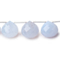 14-15mm Turkish Chalcedony Faceted Candy Kiss Beads 7 inch 11 pieces