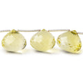 13-14mm Lemon Quartz Faceted Candy Kiss Beads 7 inch 12 pieces