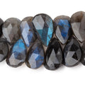 14-18mm Labradorite Faceted Pear Beads 7 inch 36 pieces AA