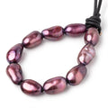 14.5-15.5mm Merlot Large Hole Baroque Pearls Set of 10