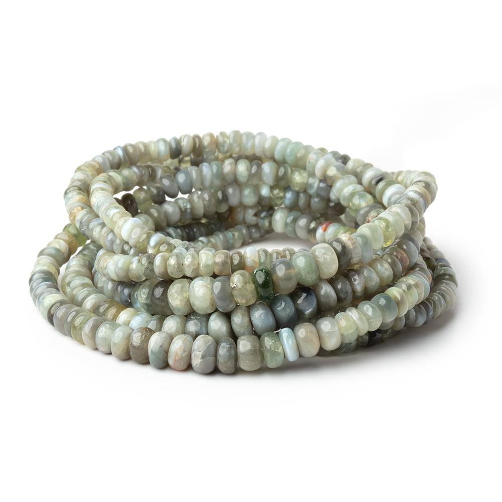 3-5mm Cat's Eye Chrysoberyl Plain Rondelle Beads 18 inch 250 pieces