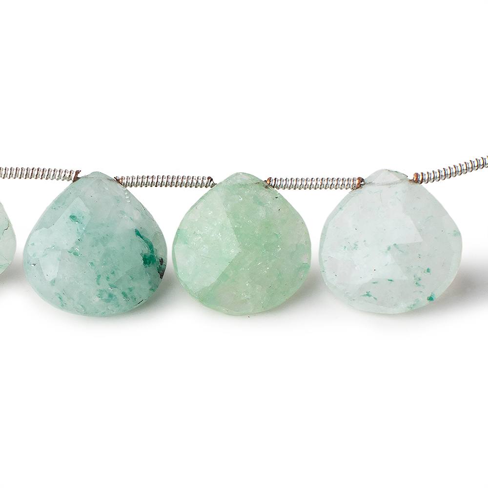 14mm Aventurine Faceted Heart Beads 8 inch 13 pieces