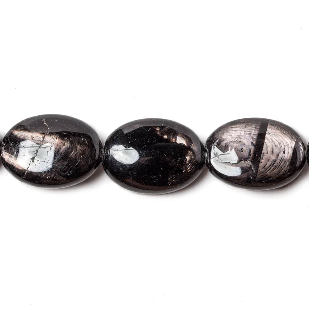 12x16mm Hypersthene plain oval beads 16 inch 25 pieces