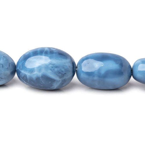 14x11-22x16mm Owyhee Blue Opal Plain Nugget Beads 20 inch 28 pieces AA