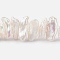 14x9-19x10mm Rosé White Biwa Freshwater Pearls 16 inch 34 pieces