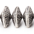 14x9mm Antiqued Sterling Silver Plated Copper Persian Design Square 8 inch 22 Beads