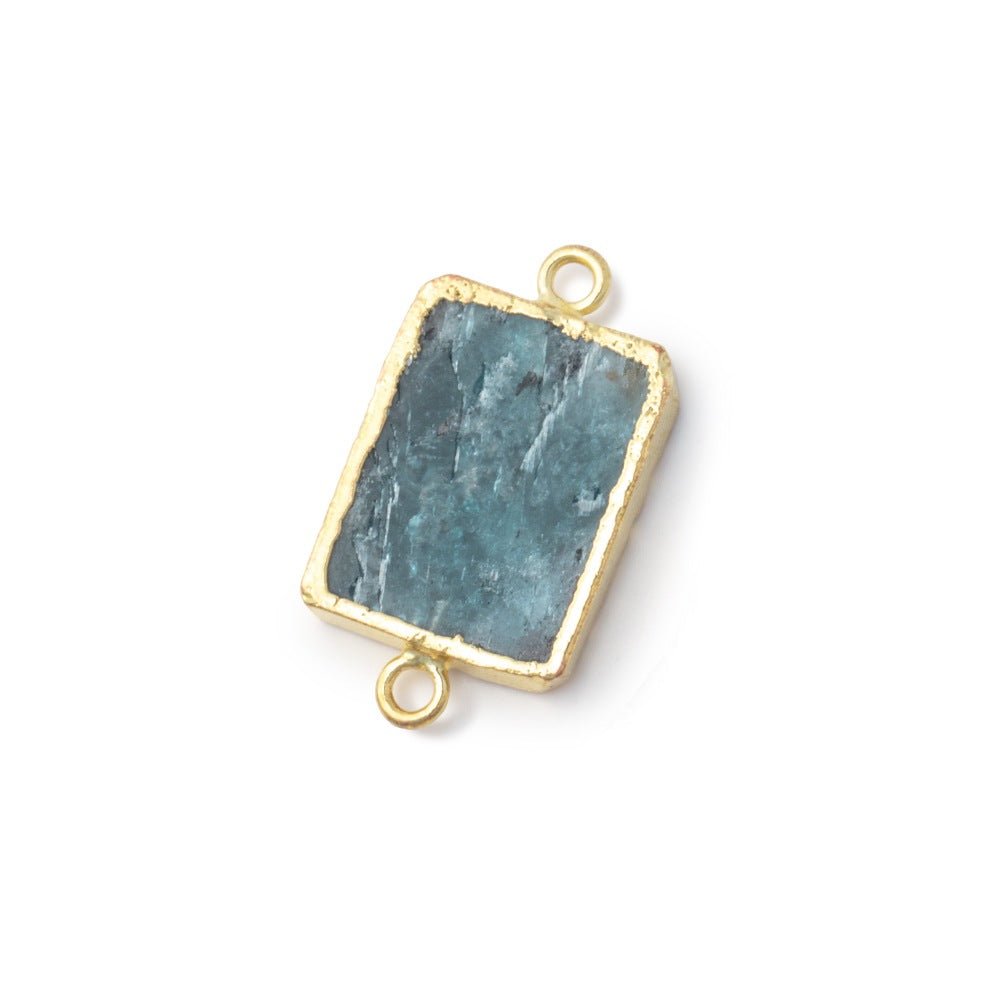 15-16mm Gold Leafed Kyanite Rectangular Slice Focal 1 Connector
