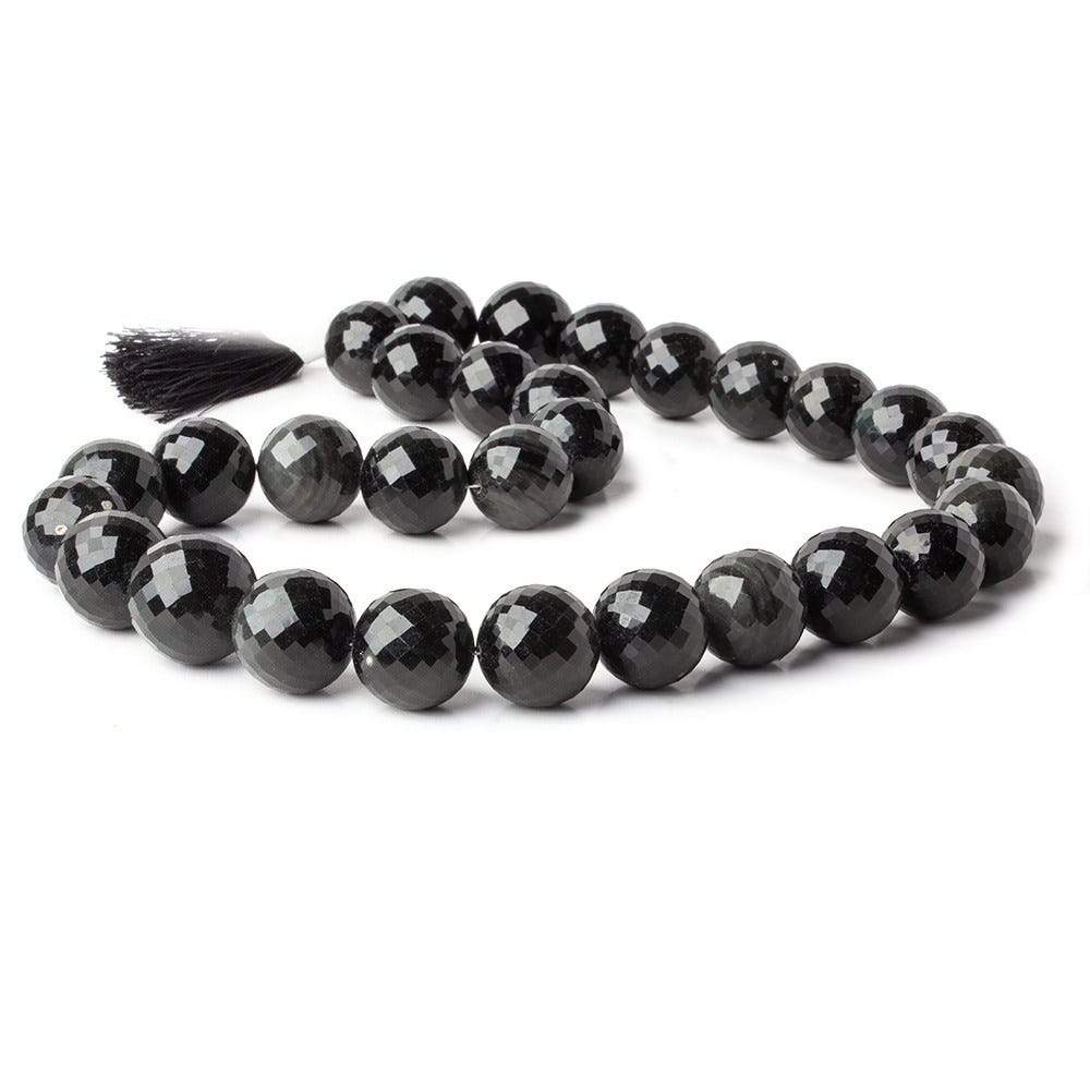 15-19mm Rainbow Obsidian faceted round beads 18 inches 28 pieces