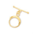 15.5mm Vermeil Toggle Swirl Design 1 piece