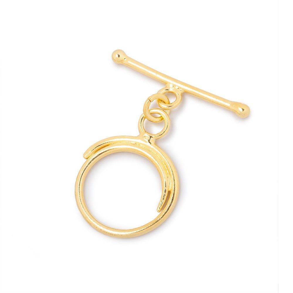 15.5mm Vermeil Toggle Swirl Design 1 piece
