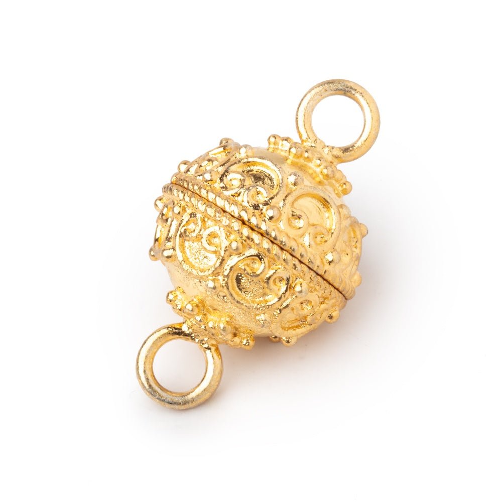 15mm Bali Design Round Magnetic Clasp 1 piece