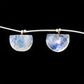 15x11-16x12mm Rainbow Moonstone Faceted Half Moon Beads 6 inch 7 pieces