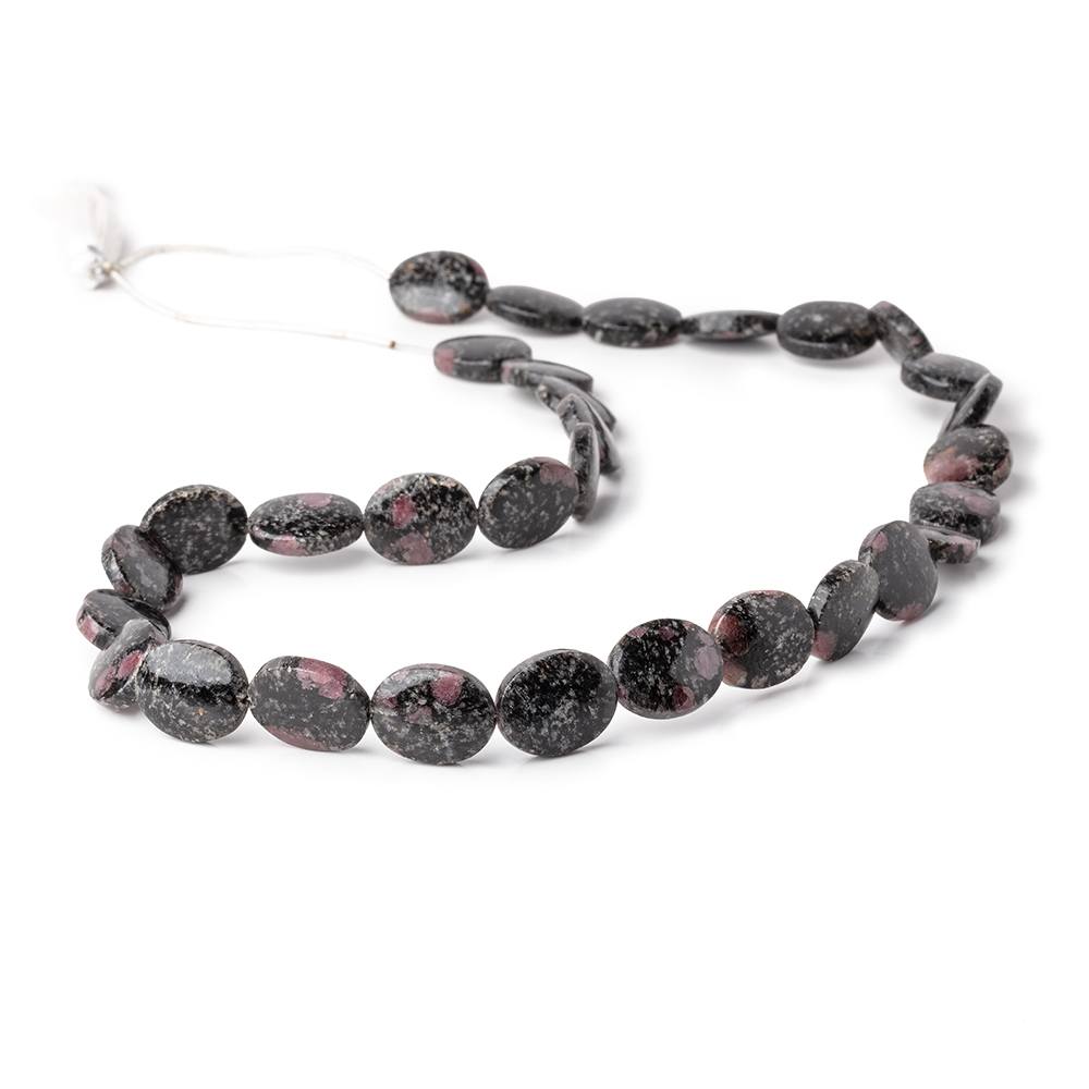 15x12mm Ruby Red Spinel in Biotite Plain Oval Beads 18 inch 31 pieces