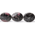 15x12mm Ruby Red Spinel in Biotite Plain Oval Beads 18 inch 31 pieces