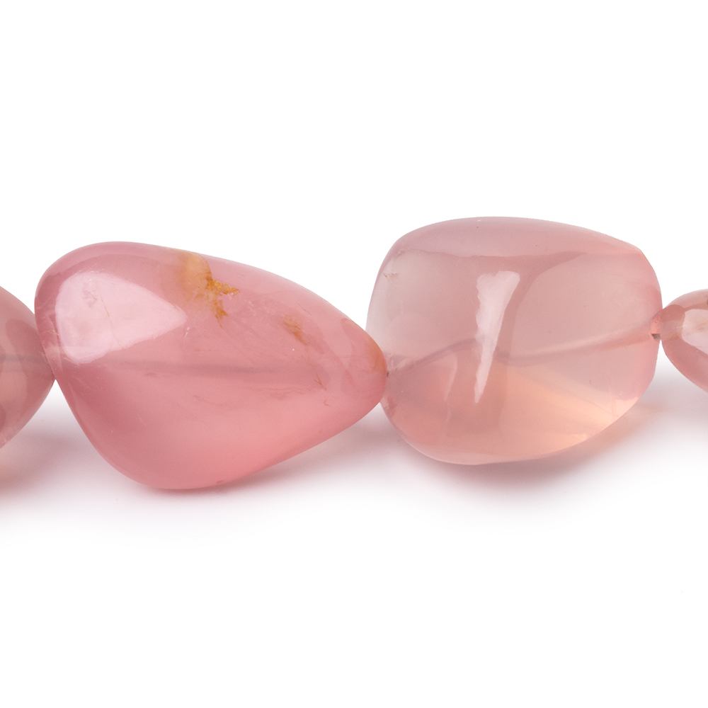 15x13-25x16mm Rose Quartz Plain Nugget Beads 8.5 inch 11 pieces AA