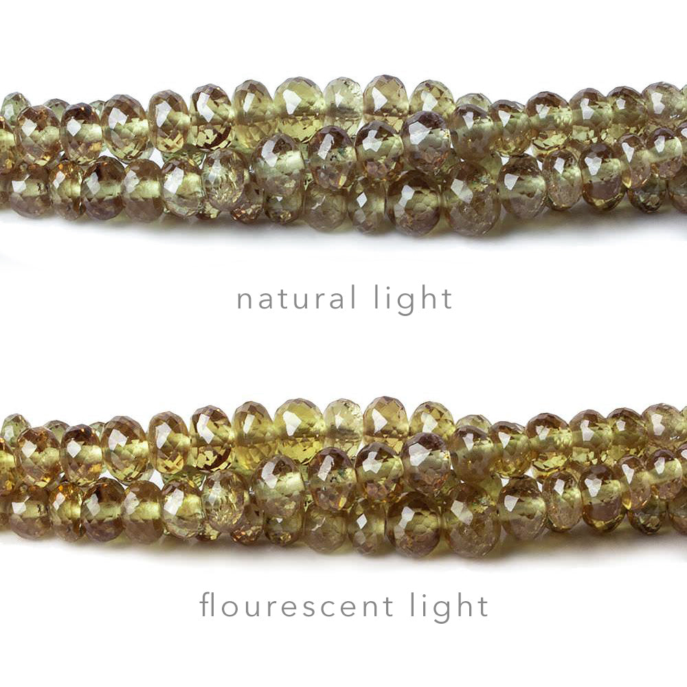 2.5-4.5mm Color Change Garnet Micro-faceted rondelles 16 inch 178 beads AAA