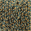 2mm London Blue Quartz Gold plated Dangling Chain by the foot
