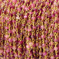 3.5mm Pink Tourmaline faceted rondelle Vermeil Chain by the foot 43 pcs
