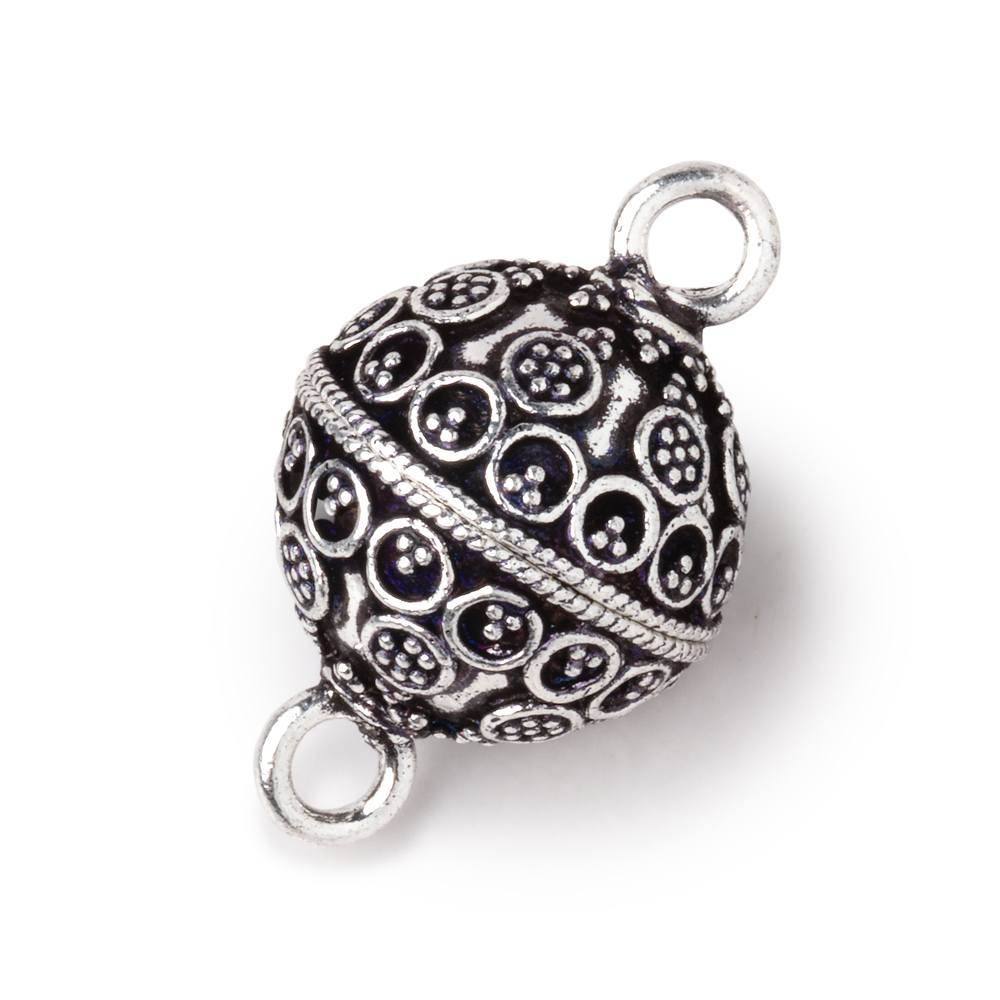 16mm Miligrain Circular Design Round Magnetic Clasp 1 piece