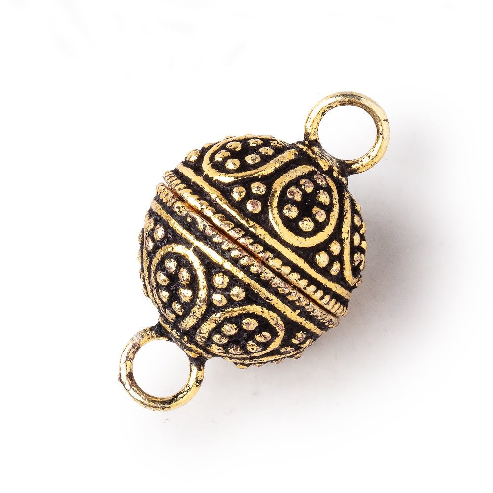16mm Miligrain Tear Drop Design Round Magnetic Clasp 1 piece